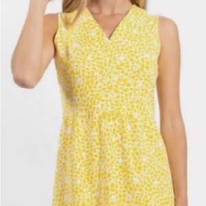 Jude Connally V-Neck Yellow Patterned Dress